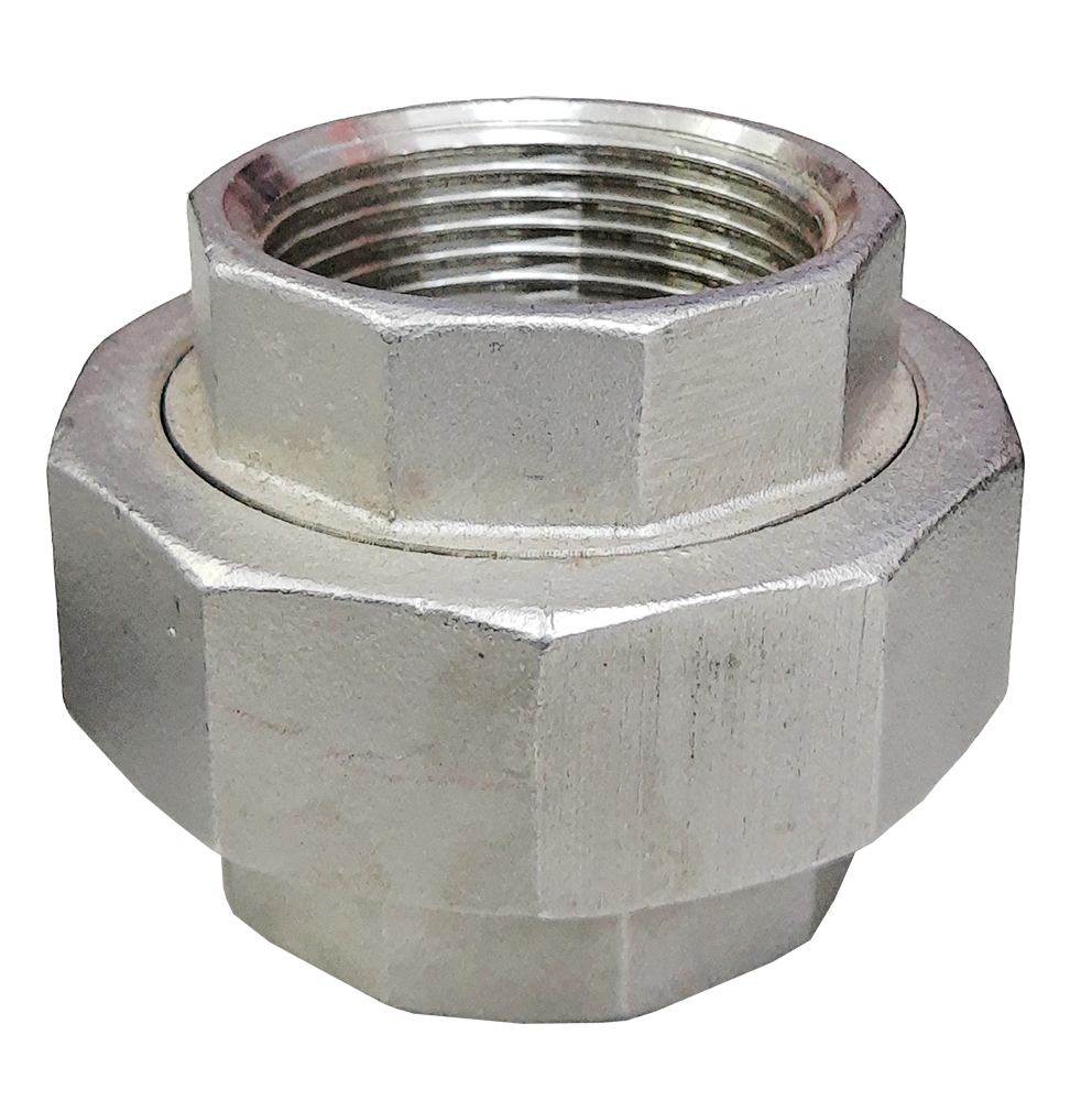 UNIÃO ASSENTO INTEGRAL CÔNICA FÊMEA/FÊMEA INOX 304 BSP 150 LIBRAS 2.1/2