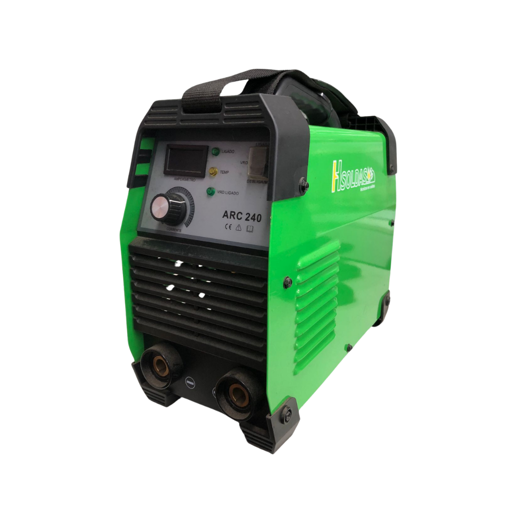 MÁQUINA INVERSORA DE SOLDA H-SOLDAS ARC 240 BIVOLT – REF. 8446 (PARA ELETRODOS ATÉ 4,00 mm)