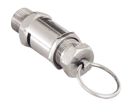 VÁLVULA DE ALÍVIO DE PRESSÃO REGULÁVEL INOX 304 ROSCA BSP 1/2 0–8 KG/CM² IMPORTADA