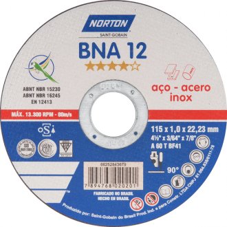 Disco Corte Norton 180 X 1,6 X 22,22 Bna12