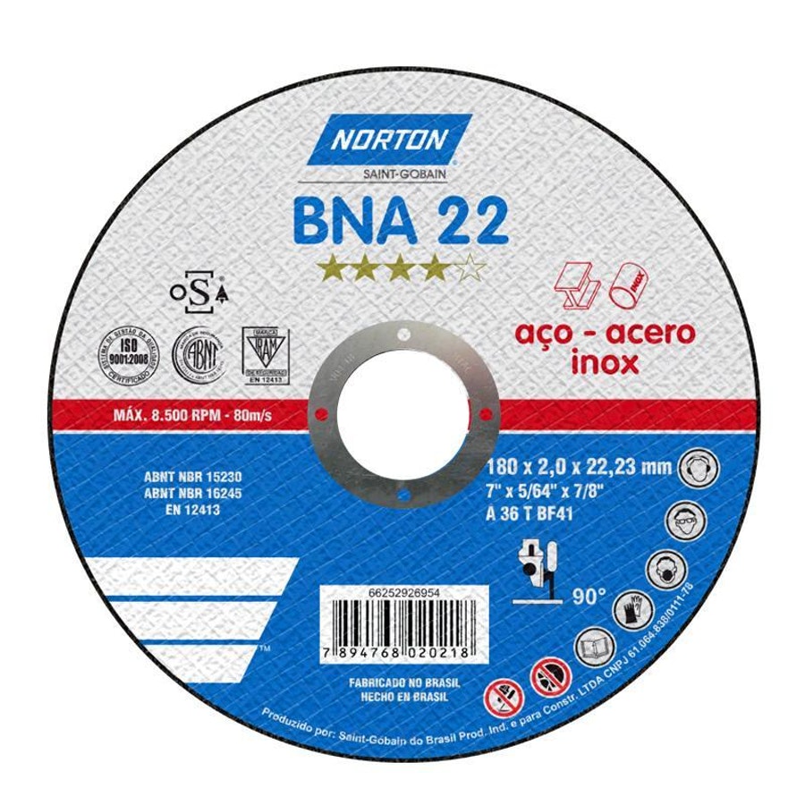 Disco Corte Norton 230 X 2,0 X 22,22 Bna22
