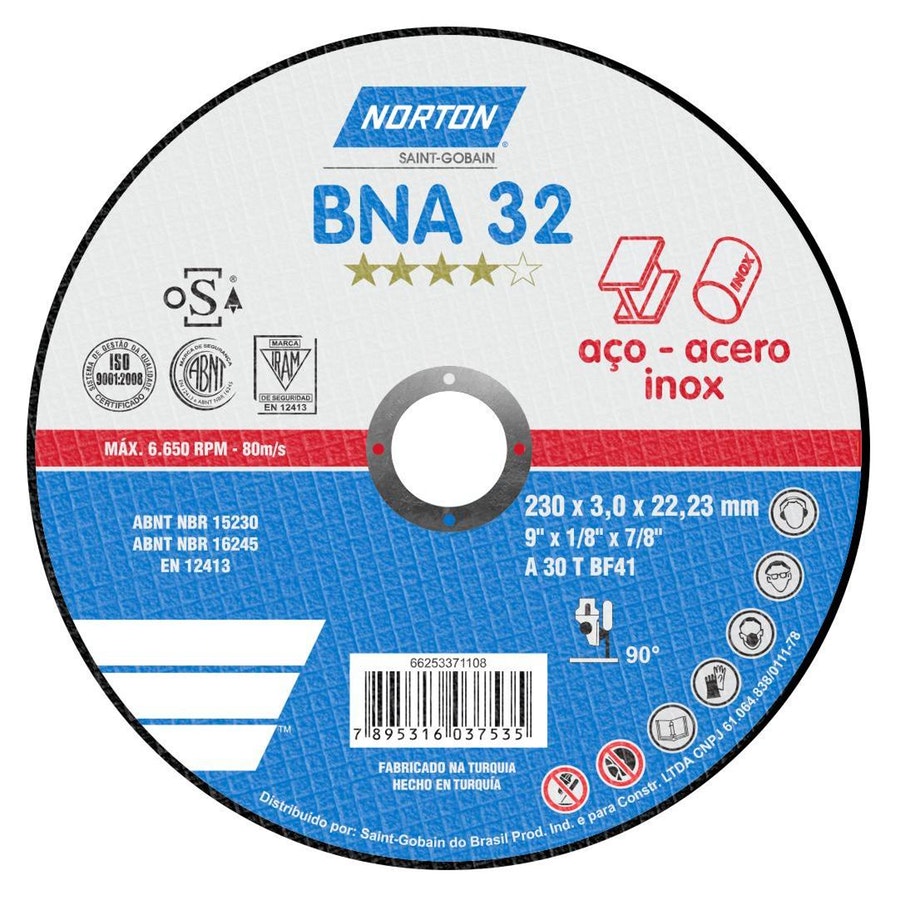 Disco Corte Norton Inox 300 X 2,80 X 25,40 Bna32