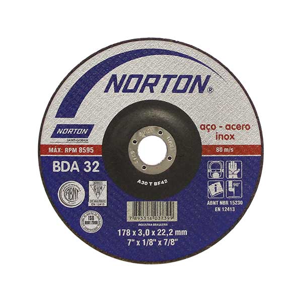 DISCO DESB INOX 115 X 5 X 22,22 BDA 530 NORTON REF: 66252842938