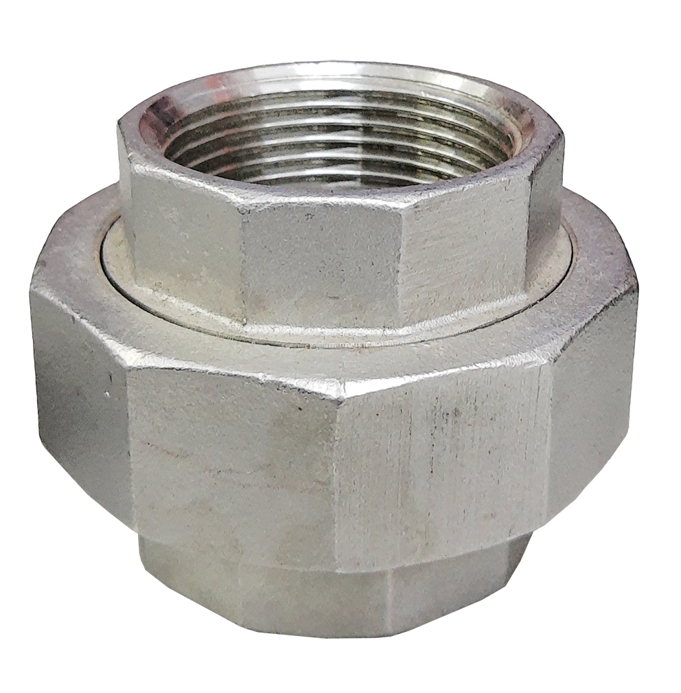 UNIÃO ASSENTO PLANO ANEL VEDAÇÃO PTFE FÊMEA INOX 316 – BSP 150 DN 2.1/2 POLEGADAS