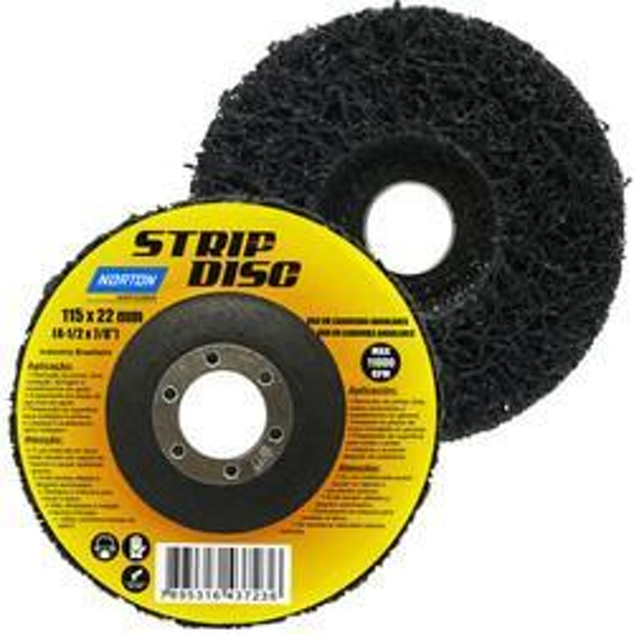 Bear-Tex Strip Disc Preto - Limpeza 115x22 Norton