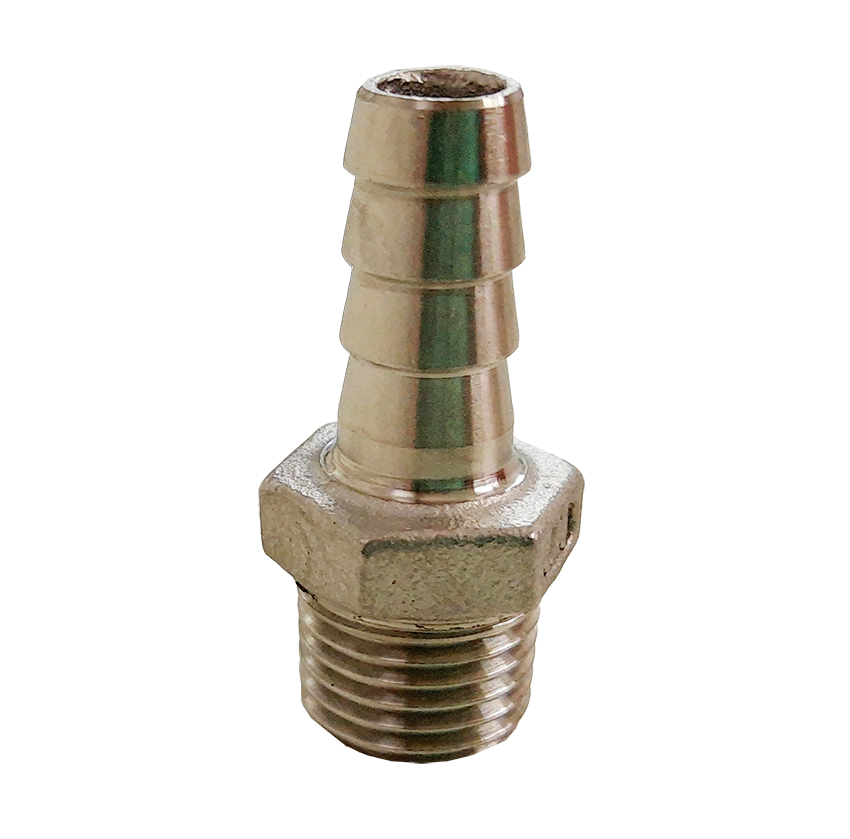 Espigão Sextavado Macho Inox 304 BSP 1/4