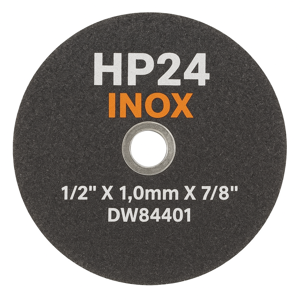 DISCO DE CORTE INOX HP24 1/2 X 1,0MM X 7/8 DW84401 IMP