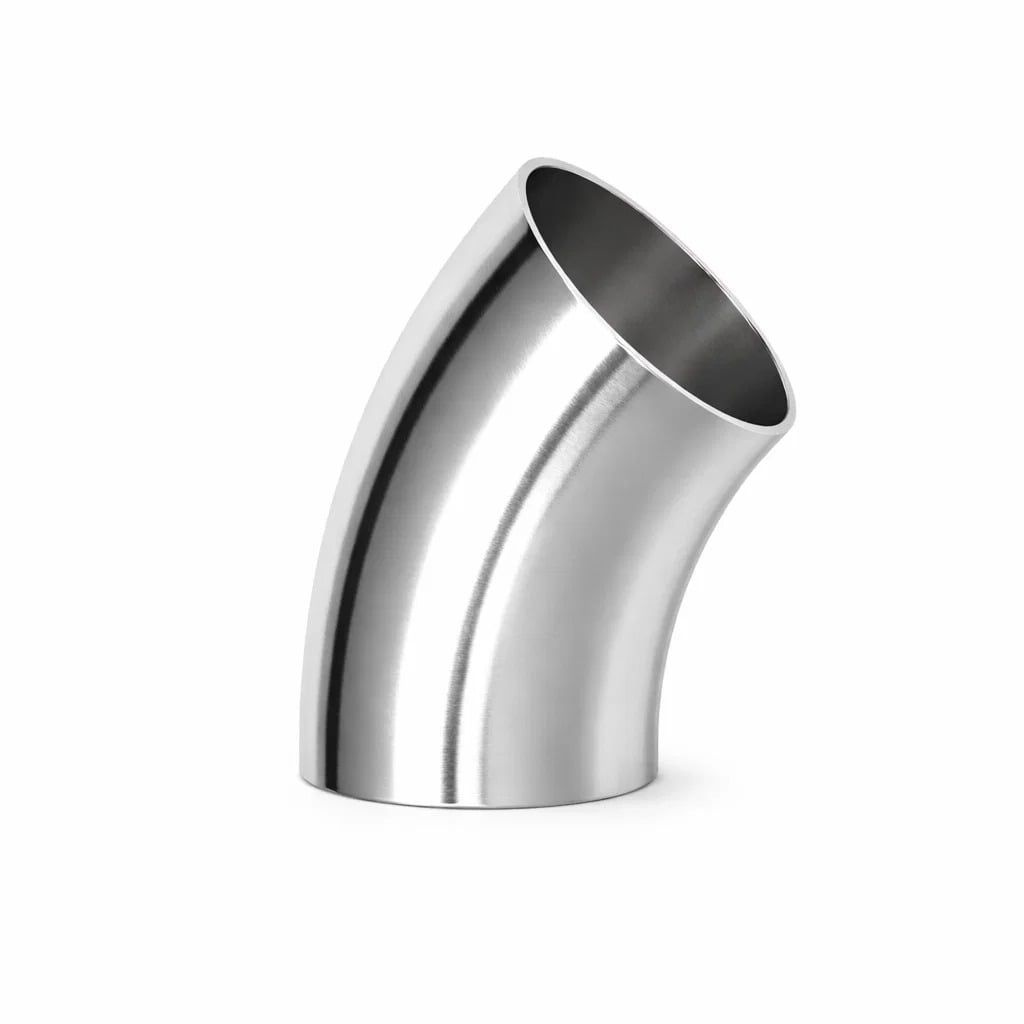 CURVA SOLDA 304 45GR RAIO LONGO (38,10 X 1,50MM) DECAPADO