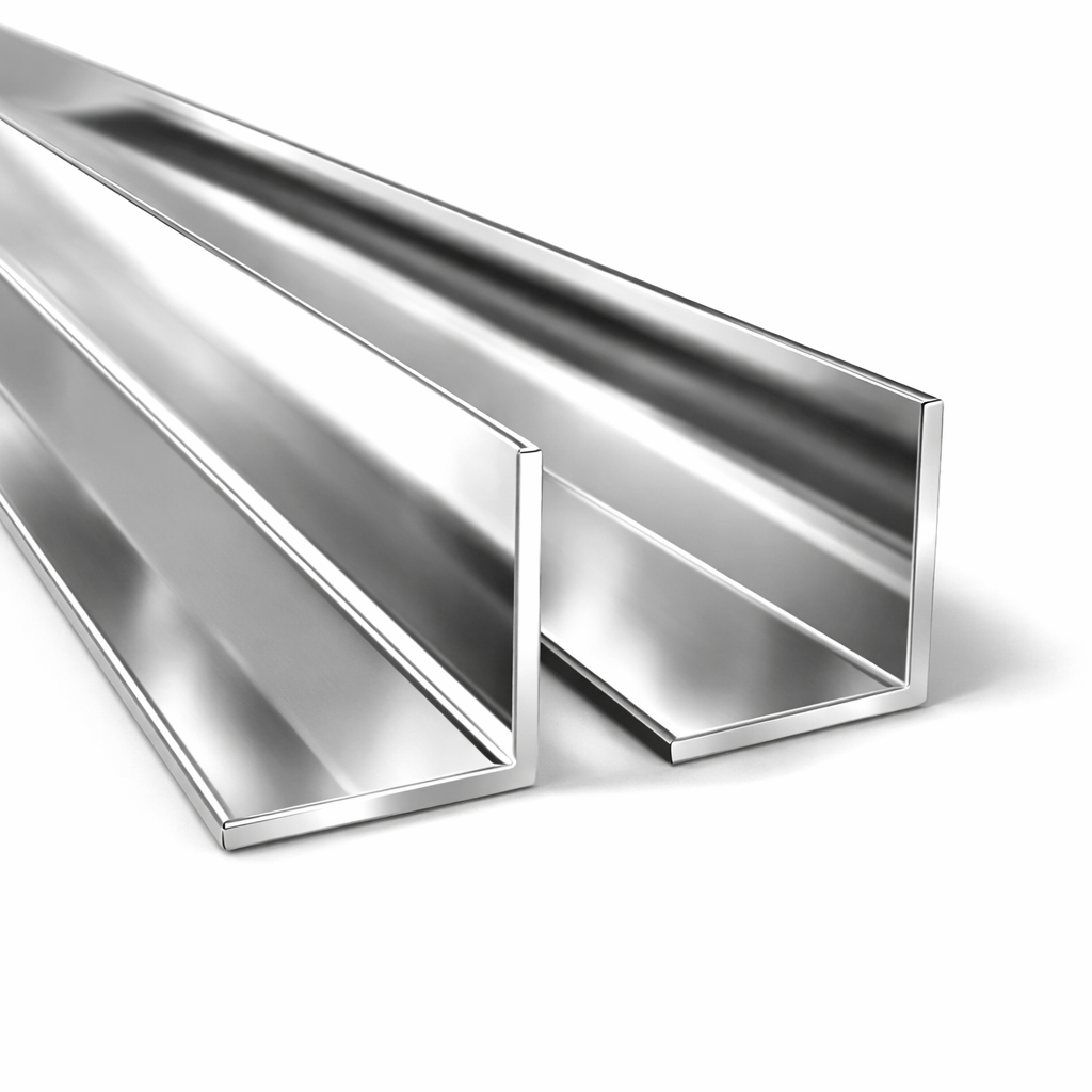 PERFIL L 304 POLIDO EXTERNO 1,00 ESP X 25 EXT X 25 EXT X 3000 MM