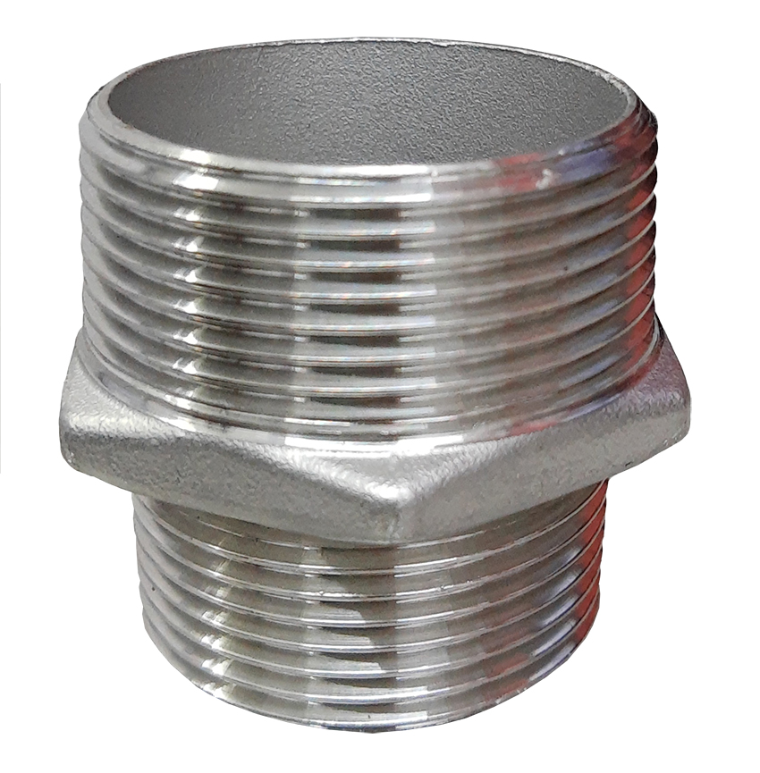 NIPLE REDUÇÃO SEXTAVADO INOX 304 - 1.1/4 POLEGADAS