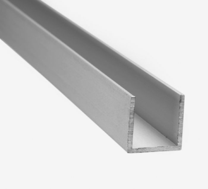 PERFIL U 304 POLIDO EXTERNO 1,00 ESP X 25E X 12 INT X 25E X 3000 MM