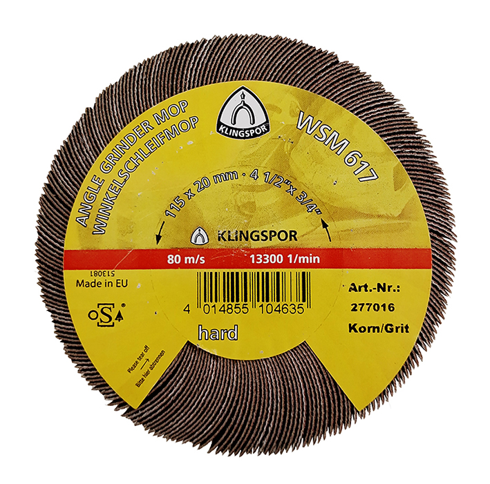 Roda Lixa Wsm 617 Esmer 115x20 M14 Gr120 Kling Imp