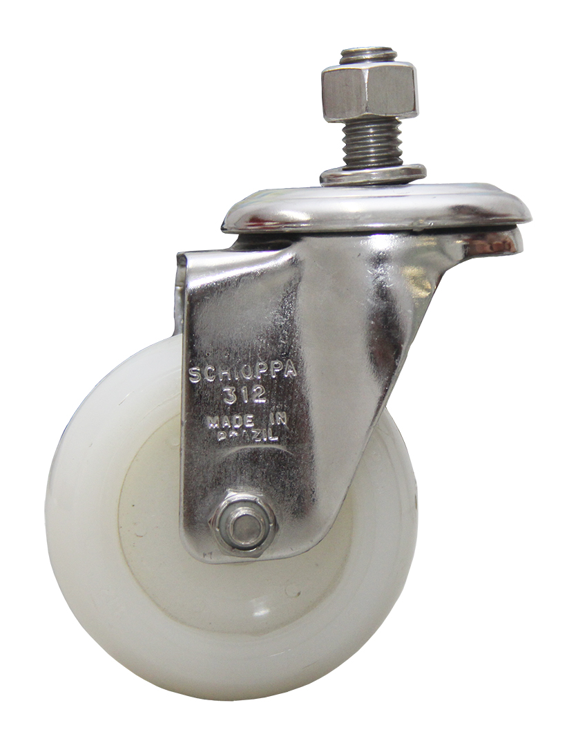 Rodizio Inox 304 Pino S/Freio Gle 312 Rd Nylon