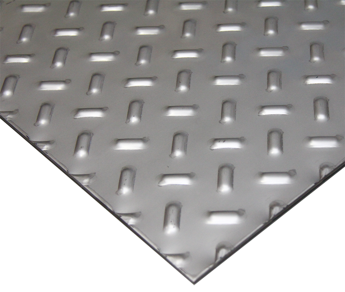 CHAPA INOX 304 2,00MM 1220 (1240) X 2000 ACABAMENTO 2B LF RECALCADA OBL 7X18MM N4