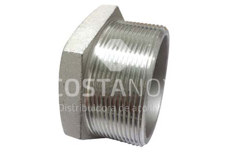 Bucha Redução BSP 3/4” x 1/2” Inox 304 – Rosca 150 lbs
