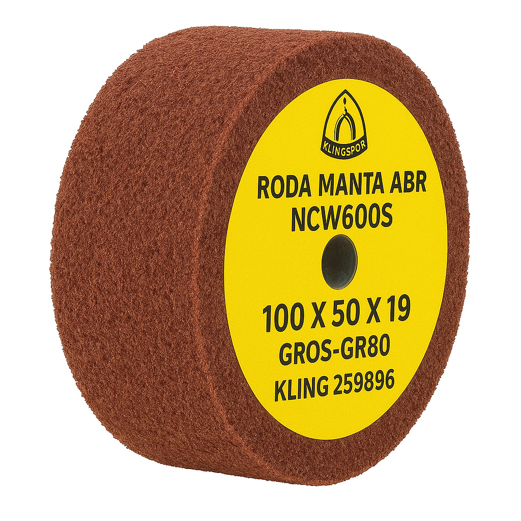 RODA MANTA ABRASIVA NCW600S 100 X 50 X 19 GROS-GR80 KLING REF: 259896 IMP