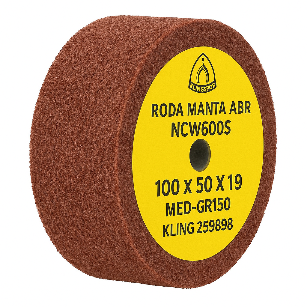 RODA MANTA ABRASIVA NCW600S 100 X 50 X 19 MED-GR150 KLING REF: 259898 IMP