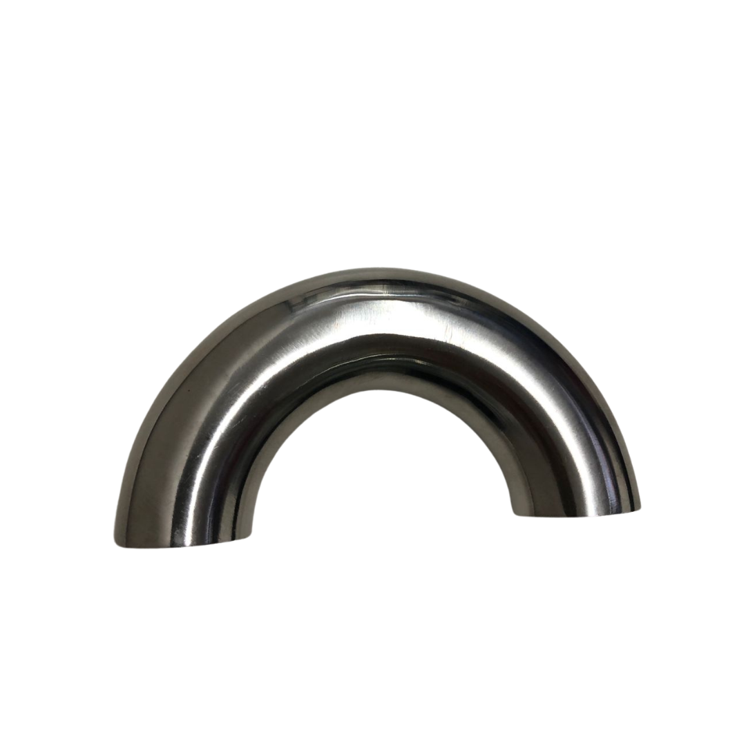 CURVA SOLDA 304 180GR RAIO LONGO (38,10MM) POLIDO INTERNO / POLIDO EXTERNO