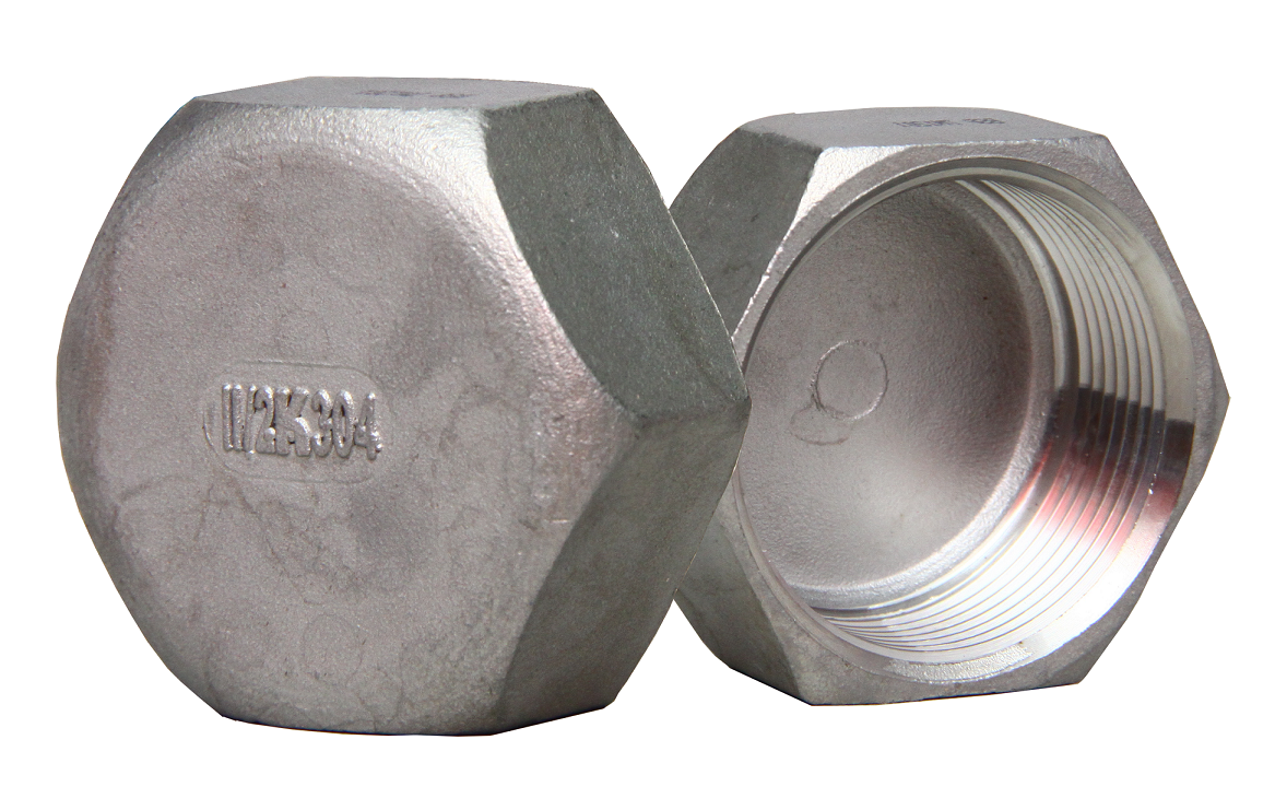 CAP SEXTAVADO ROSCA INOX 304 – BSP 150 DN 3/4 POLEGADAS