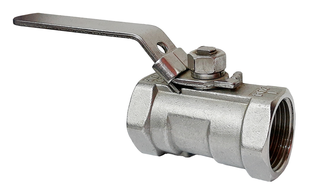 VÁLVULA ESFERA MONOBLOCO INOX 304 1000# ROSCA BSP 1/2 POLEGADA TV (MAX) PASSAGEM REDUZIDA