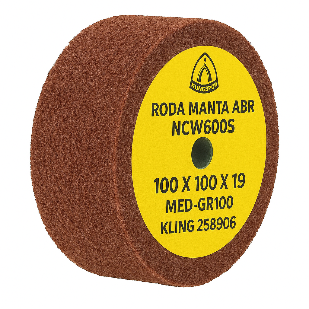 RODA MANTA ABRASIVA NCW600S 100 X 100 X 19 MED-GR100 KLING REF: 258906 IMP