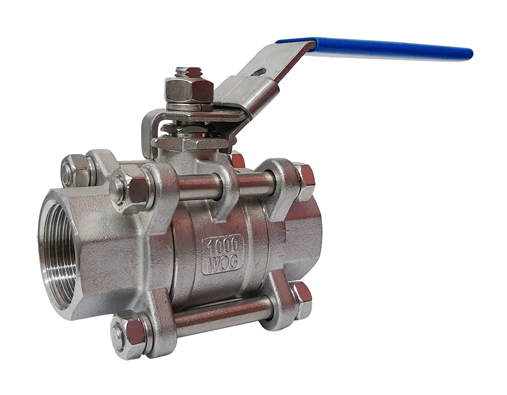 VÁLVULA ESFÉRICA TRIPARTIDA INOX 316=CF8M BSP 300L PP 2.1/2 (MGA)