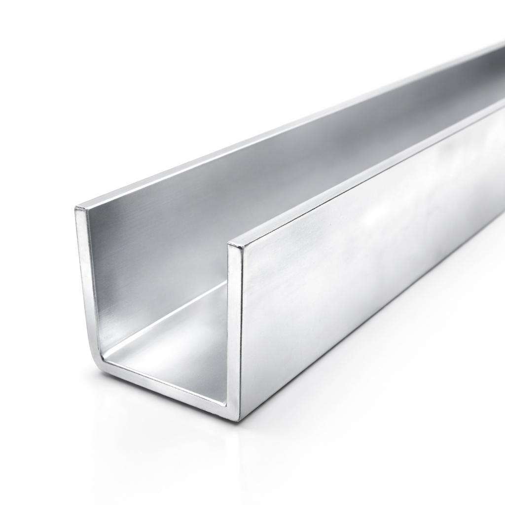 PERFIL U QN1803 POLIDO EXTERNO 1,00 ESP X 20E X 10 INT X 20E X 3000 MM